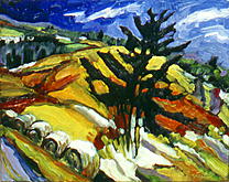 Snow Melt on Hay Rounds